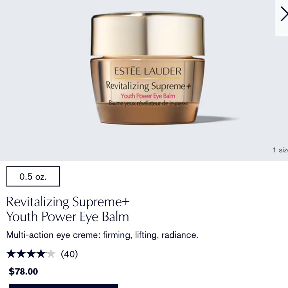 FULL SIZE Estee Lauder Revitalizing Supreme+ Youth Power Eye Balm